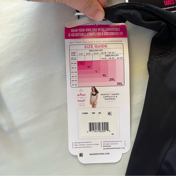 Maidenform New Flexees Black Body Shaper 2X XXL - Picture 6 of 11